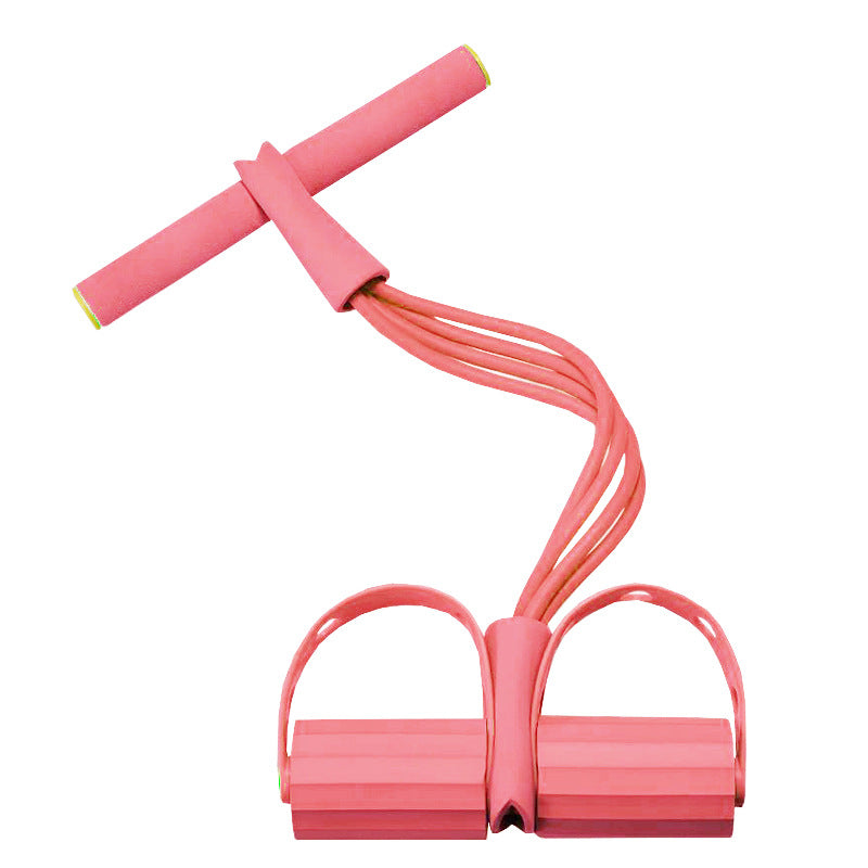 Factory direct sales 4-tube pedal tensioner, sit-ups, abdominal tightening, tension rope, yoga tension belt, fitness aid