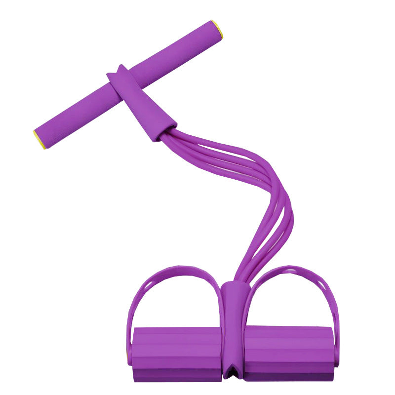 Factory direct sales 4-tube pedal tensioner, sit-ups, abdominal tightening, tension rope, yoga tension belt, fitness aid