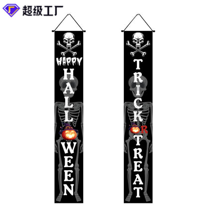 Halloween couplet curtain, ghost couple, Day of the Dead couplet, Halloween decoration, Halloween couplet