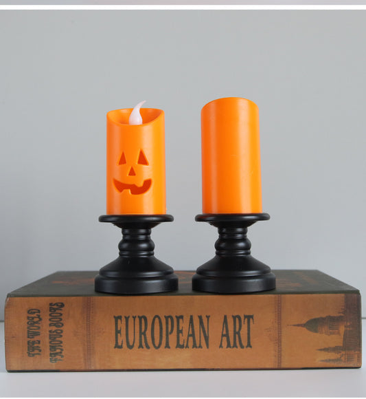 Halloween candle light LED colorful candlestick table top decoration venue decoration props Halloween decoration pumpkin lantern