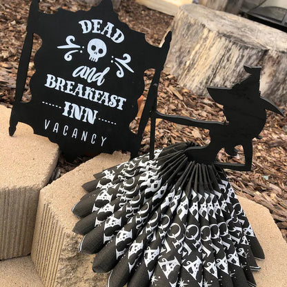 Witch Napkin Holder wooden Halloween witch napkin holder kitchen restaurant decoration ornaments