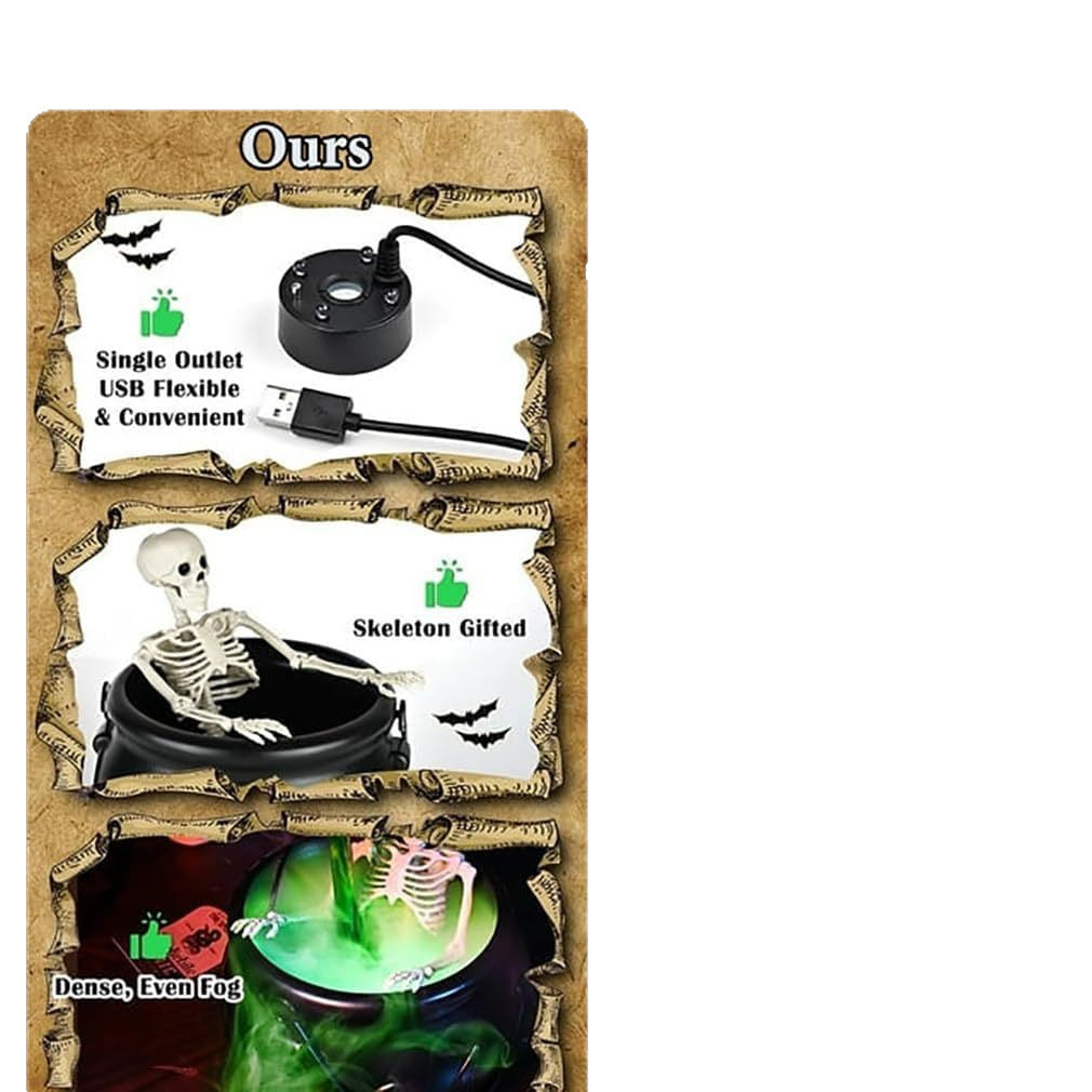 Halloween Gifts Flame Witch Bucket Halloween Decorations Indoor