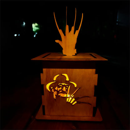 Wooden lantern ornaments Halloween horror character wooden lanterns can be used for Halloween party decorations