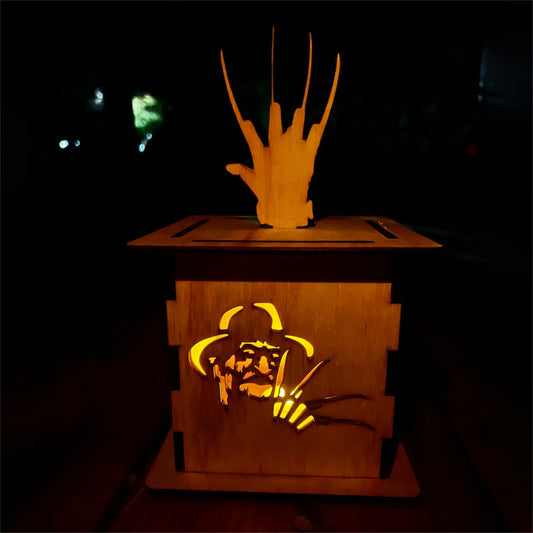 Wooden lantern ornaments Halloween horror character wooden lanterns can be used for Halloween party decorations