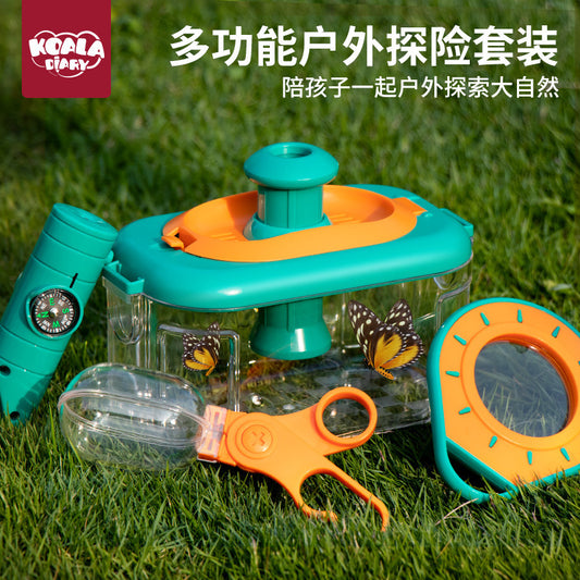Children's outdoor adventure insect observation box parent-child interactive camping set play house toys holiday gifts wholesale