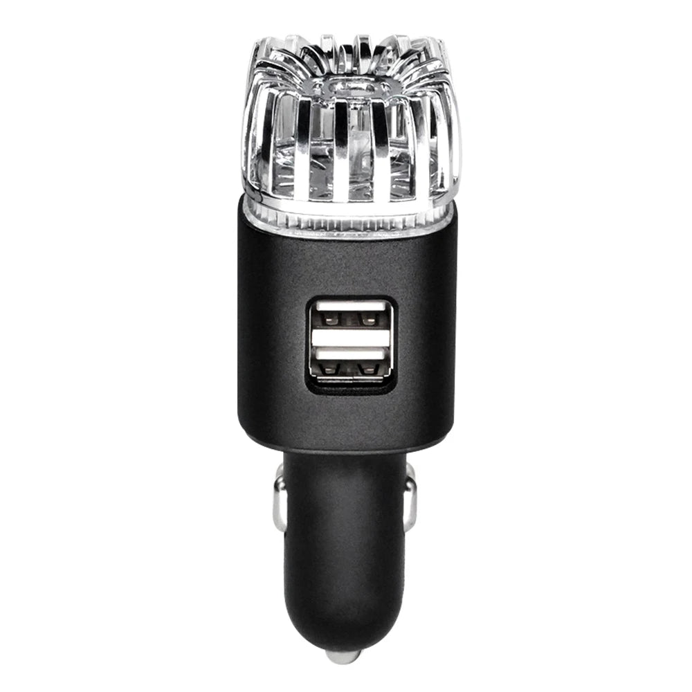 Car Air Purifier Mini Negative Ion Purifier Dual USB Car Charger USB Car Air Freshener Air Purifier Oxygen Bar