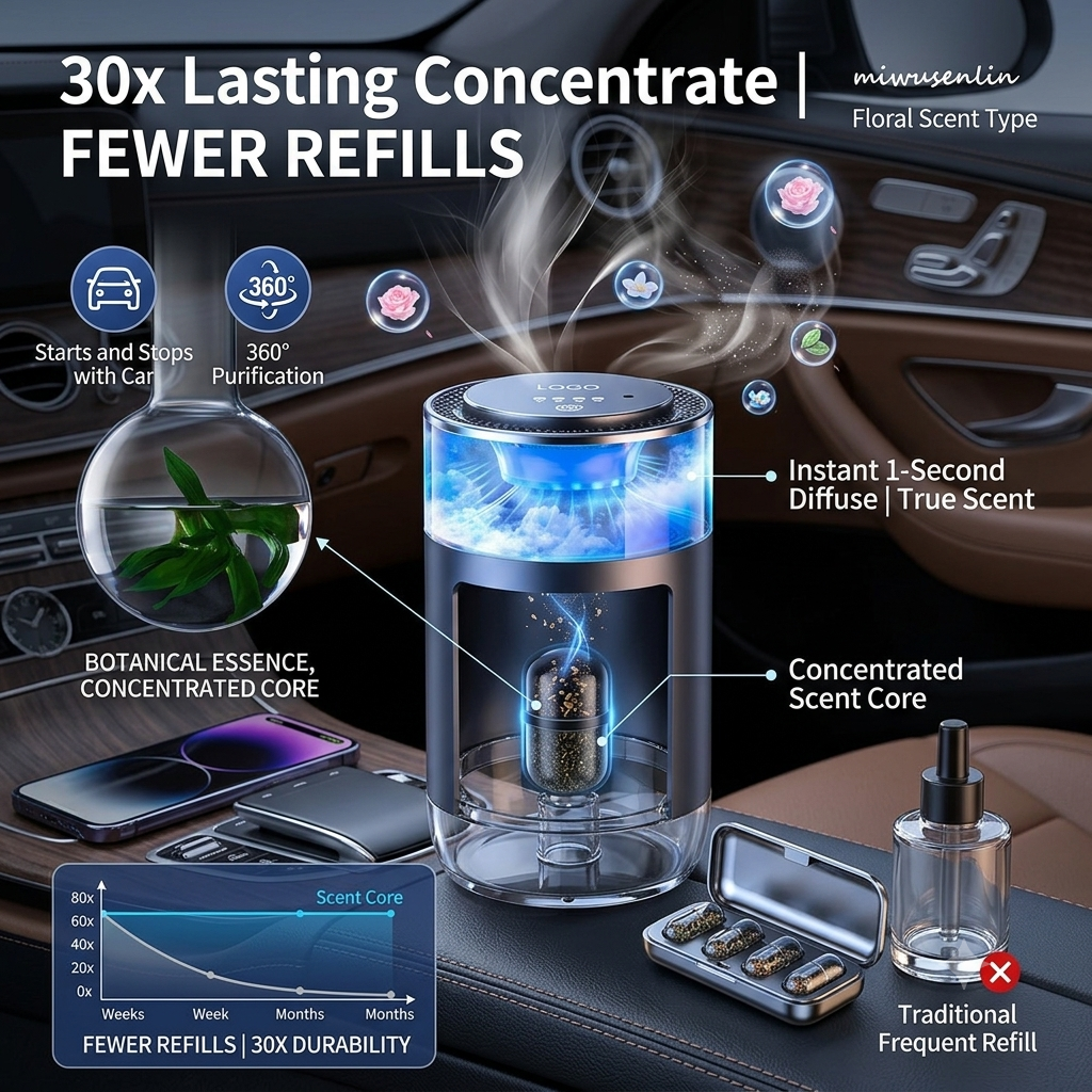 New Fog Landscape Car Aroma Diffuser Auto Decor